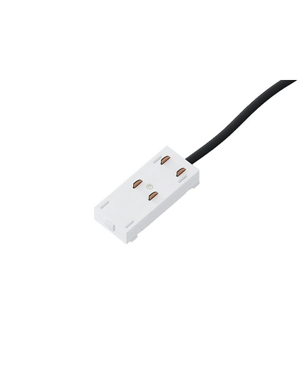 Коннектор для трековой системы SLIMLINE, 220V, White, 25x45x20mm (провод L370mm)